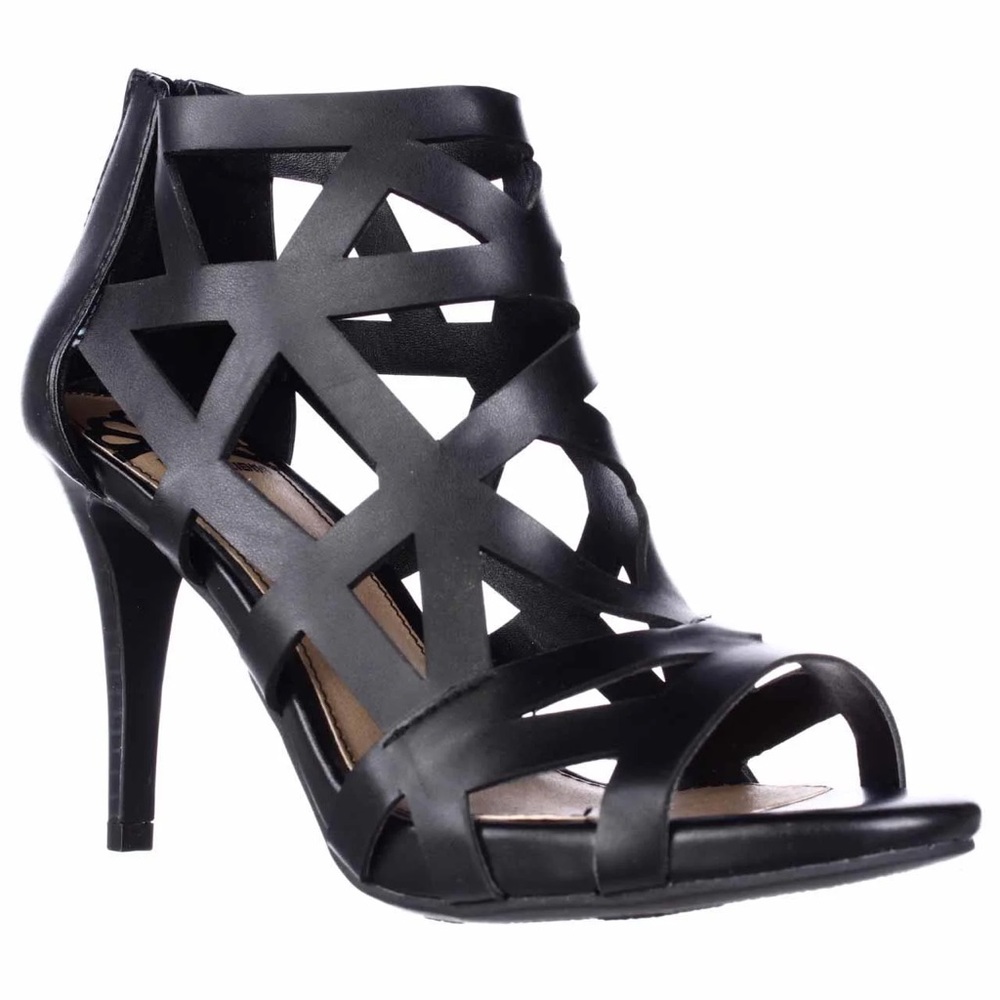 Chic Black Cutout Women's Heels